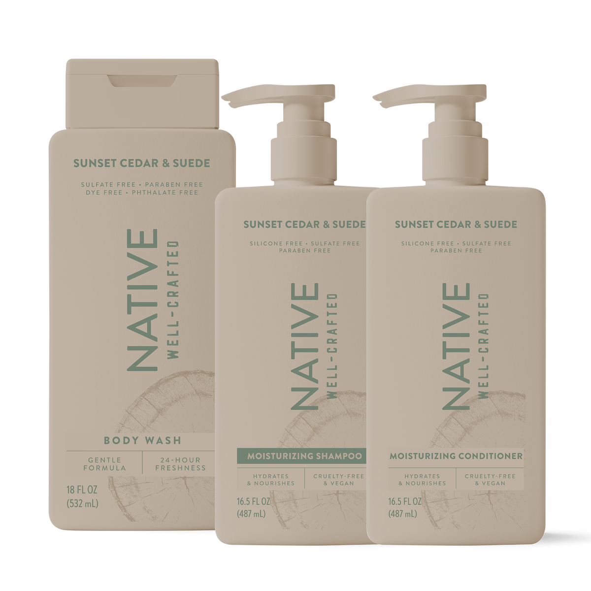 Native Shower Essentials Trio